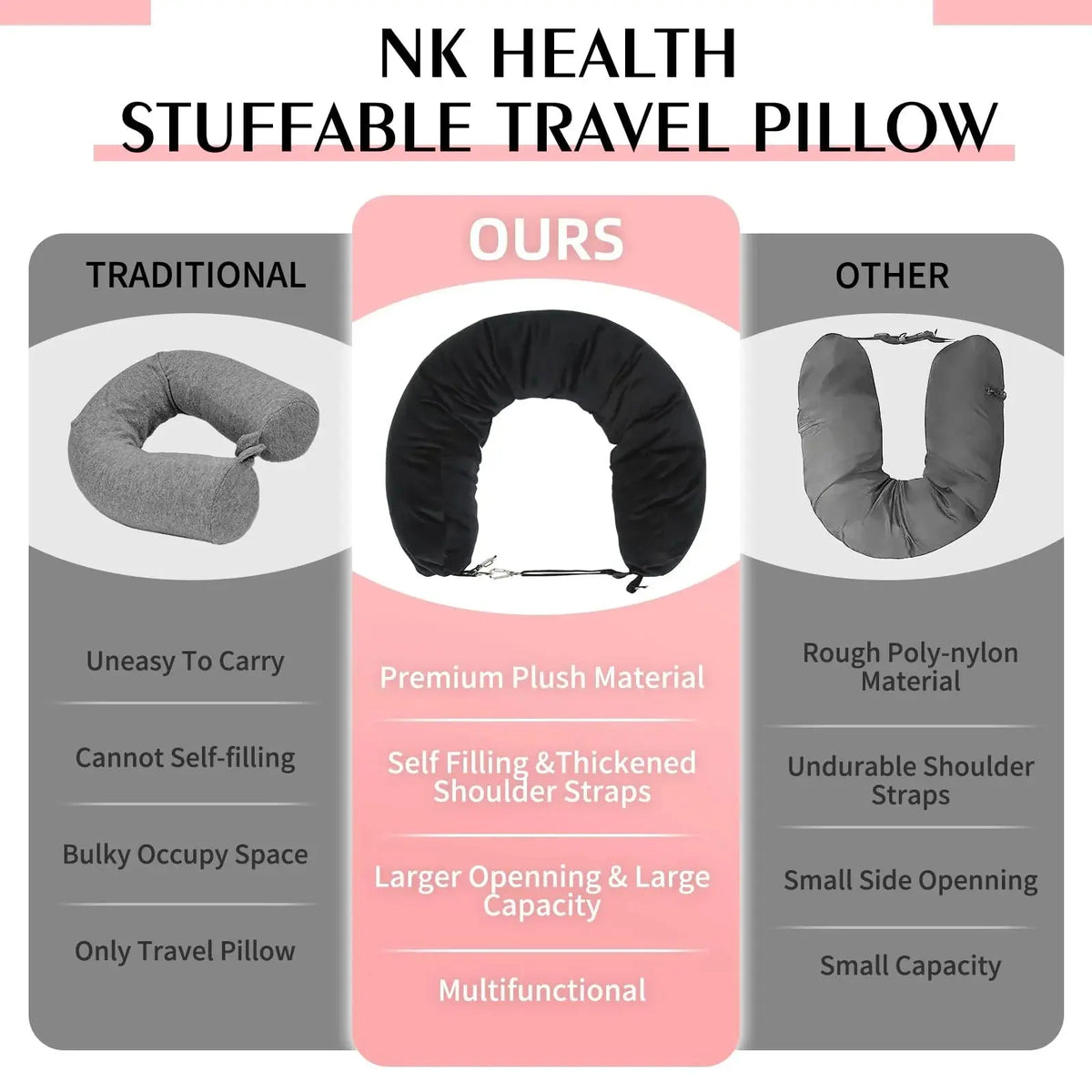 Slumblr® Fillable Travel Neck Pillow