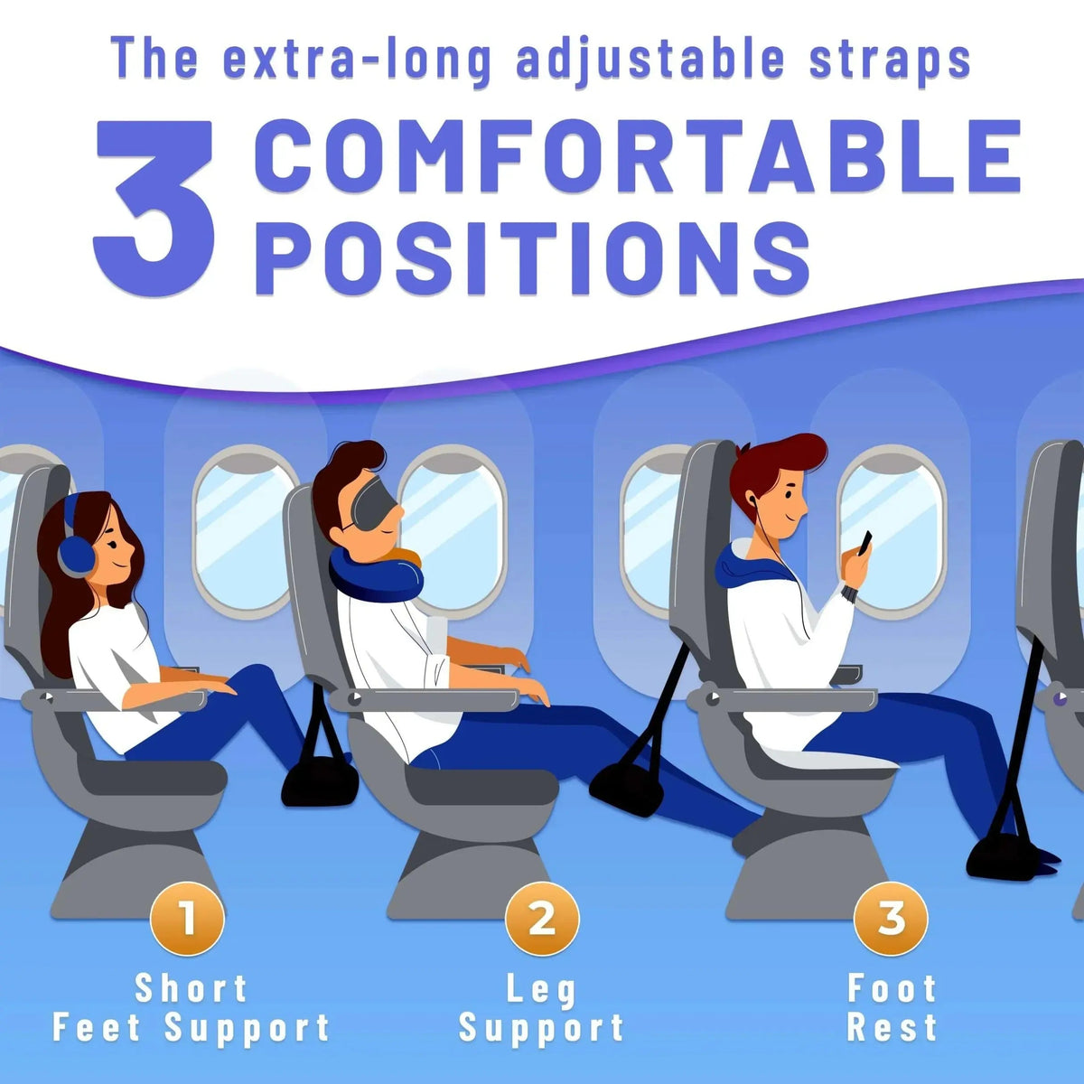 Slumblr® Airplane Foot Hammock Travel Comfort Accessory Slumblr