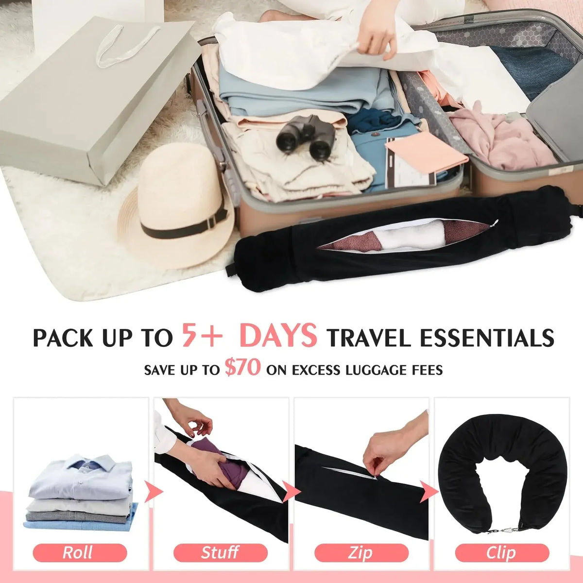 Slumblr® Fillable Travel Neck Pillow