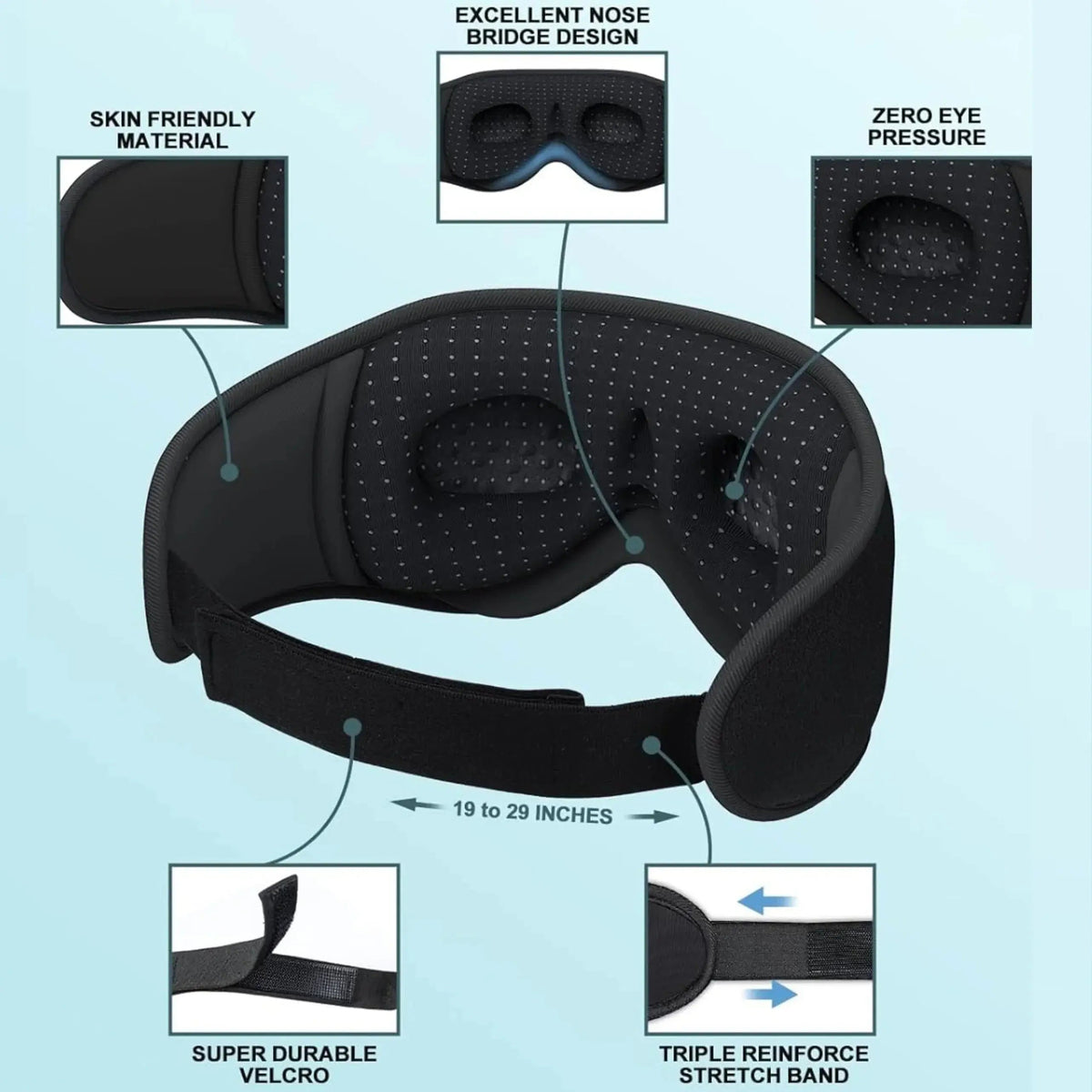 Goodinary® Bluetooth Sleep Mask with Wireless Headphones