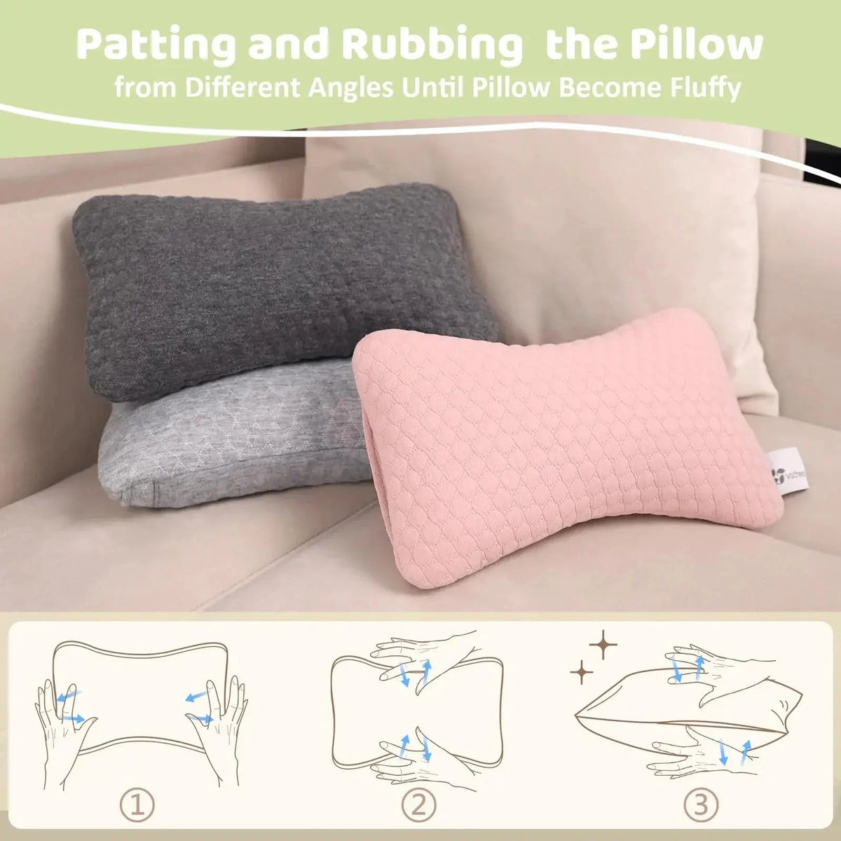 Slumblr® Mini Travel Comfort Pillow (2 Pcs) Slumblr