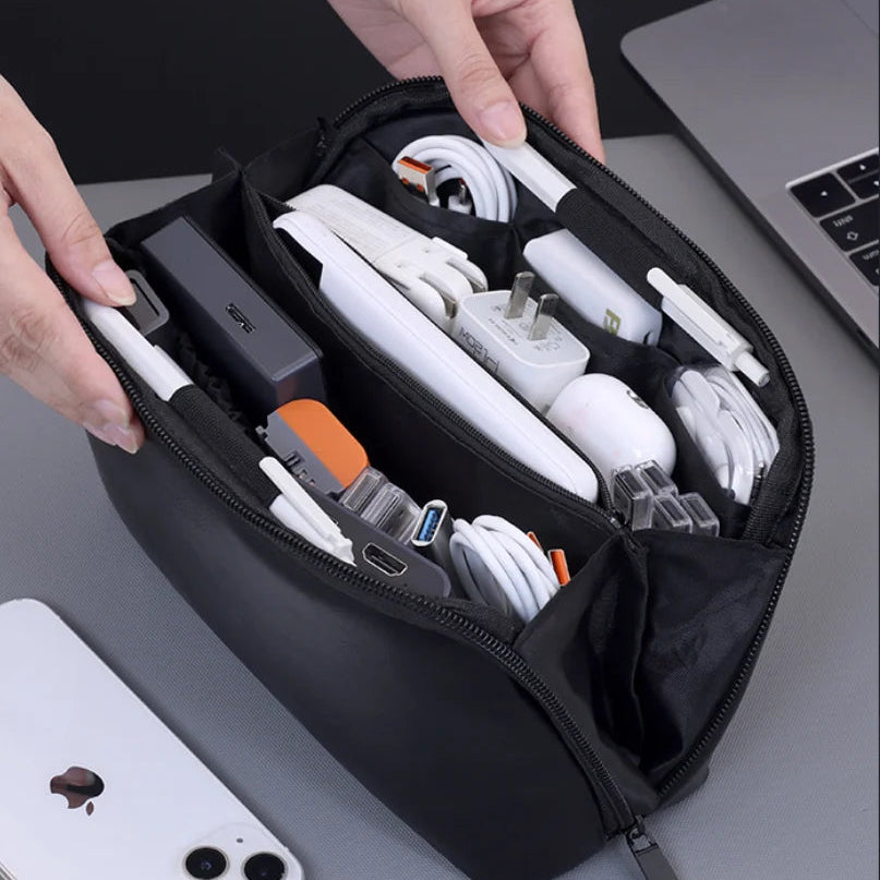 New Portable Wire USB Organizer Bag Travel Earphone Powerbank Data Lines Storage Pouch Large Capacity Mouse Cable Bag
