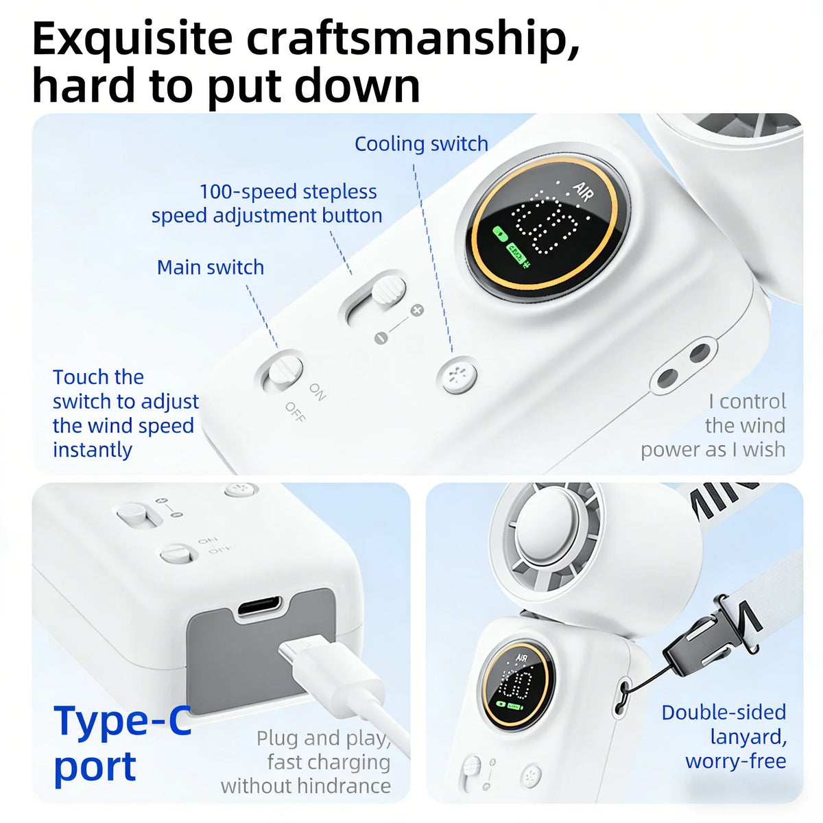Goodinary® 100-Speed Mini Cooling Fan