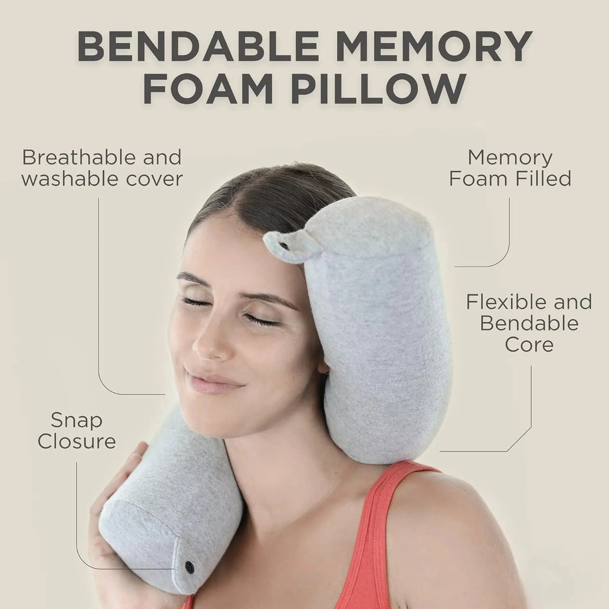 Slumblr® Bendable U-Shaped Travel Pillow