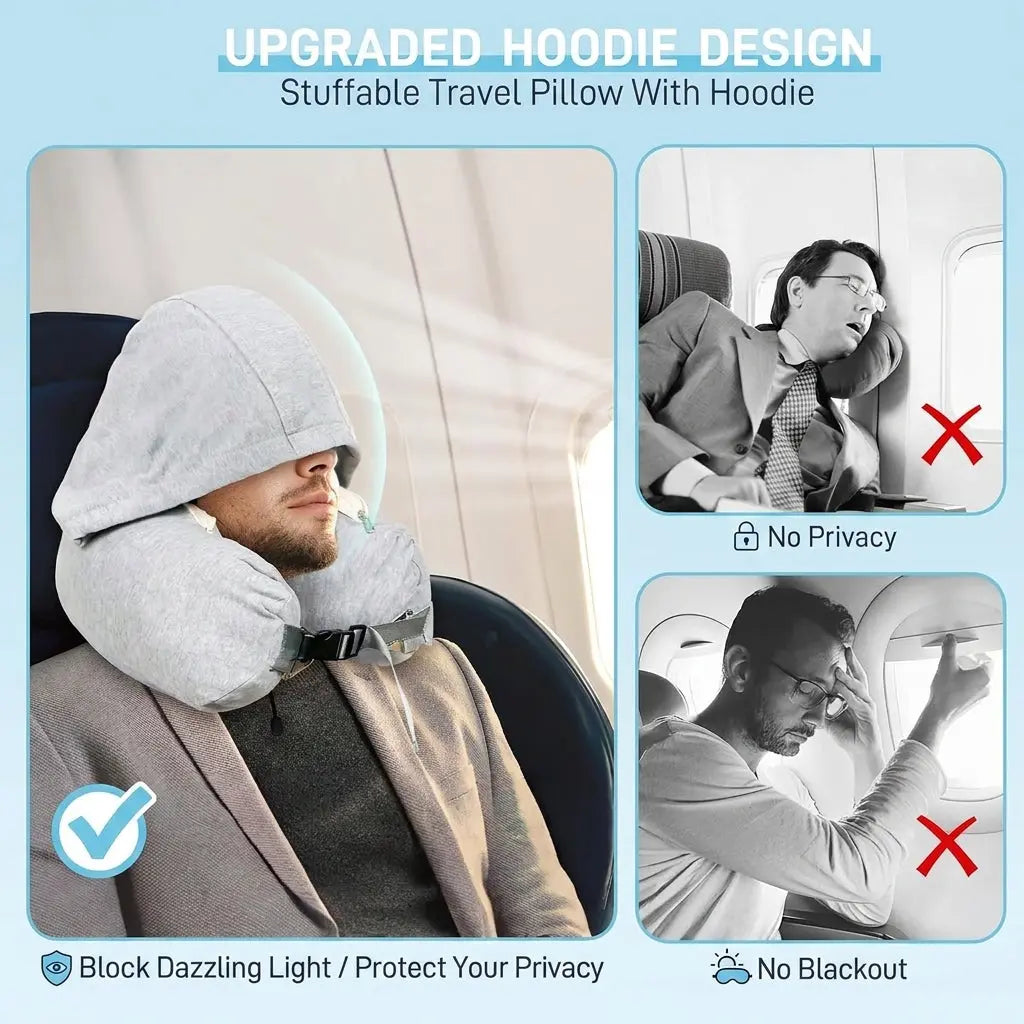 Slumblr® Stuffable Hooded Travel Pillow