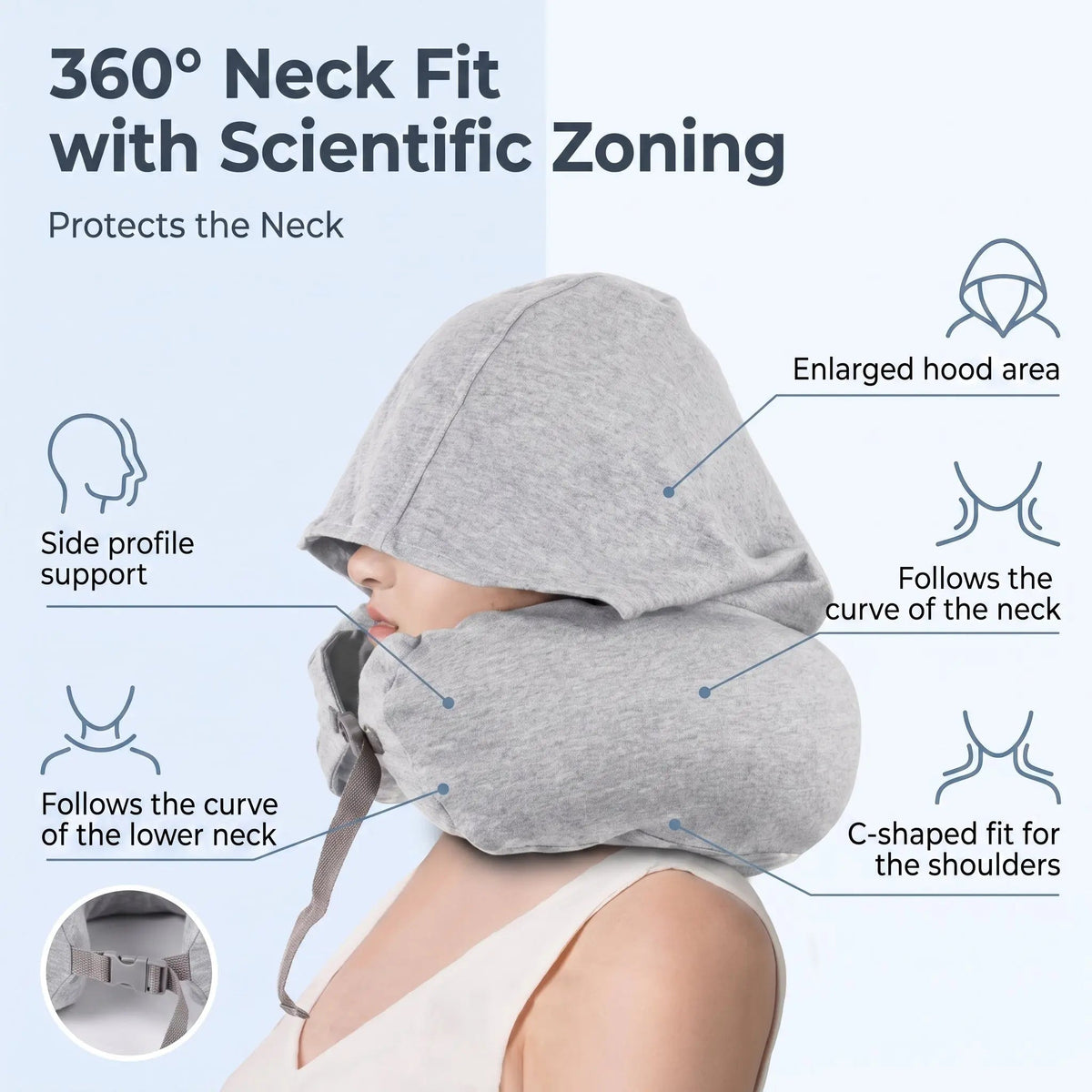 Slumblr® Hooded Travel Pillow