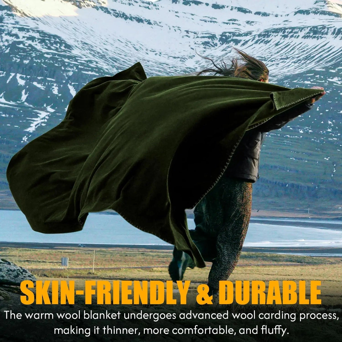 Goodinary® Winter Wool Outdoor Blanket