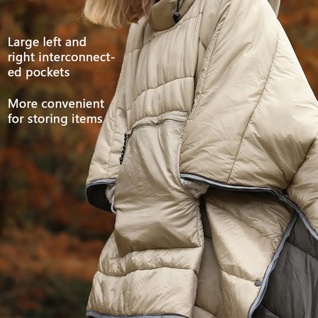 Goodinary® Hooded Camping Blanket Poncho